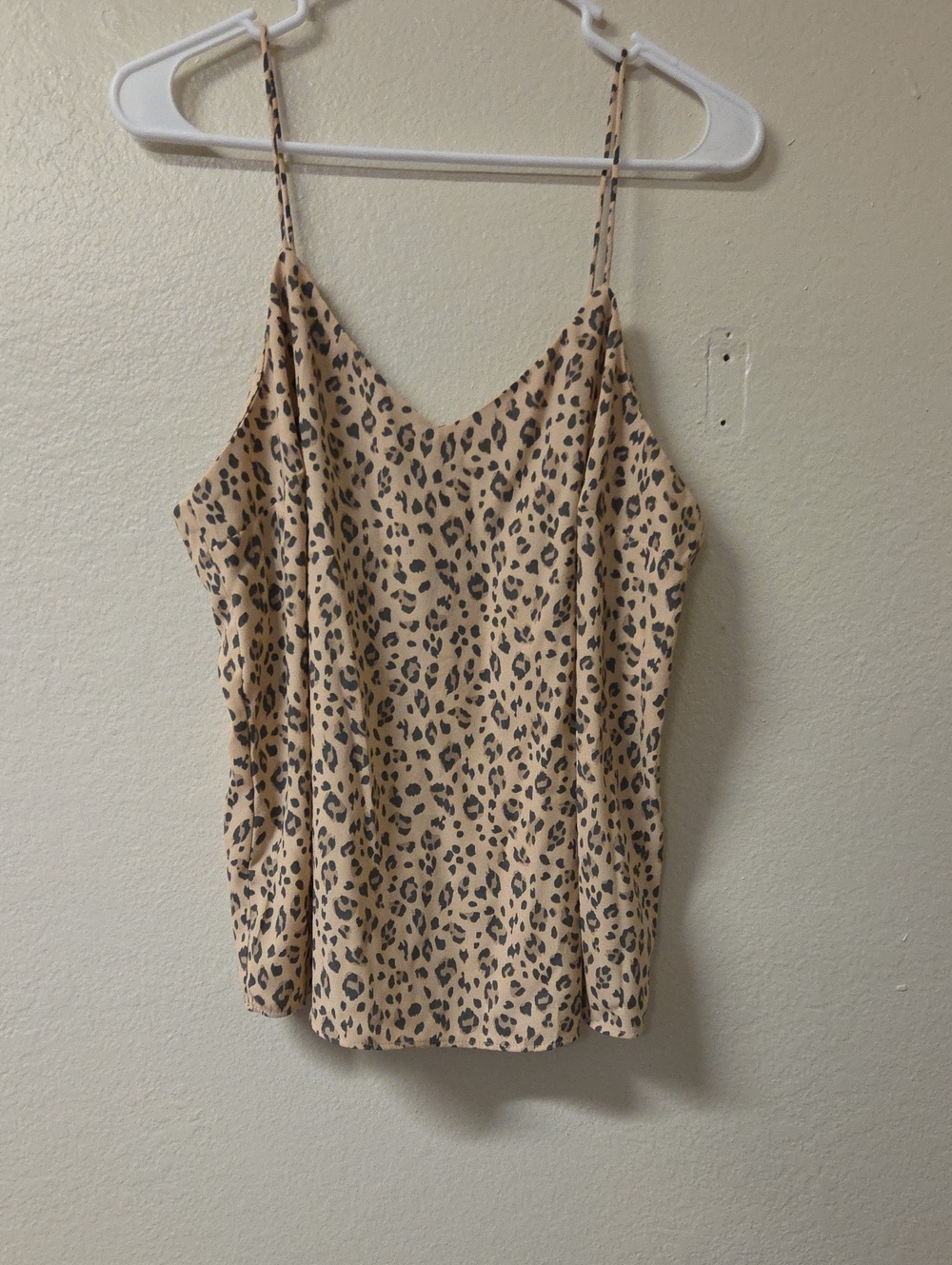 Nine West Beige and Black Leopard Print Camisole